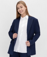 Пиджак двубортный на пуговицах с лацканами синий Button Blue Teens line, школьная форма для девочек  фото, kupilegko.ru